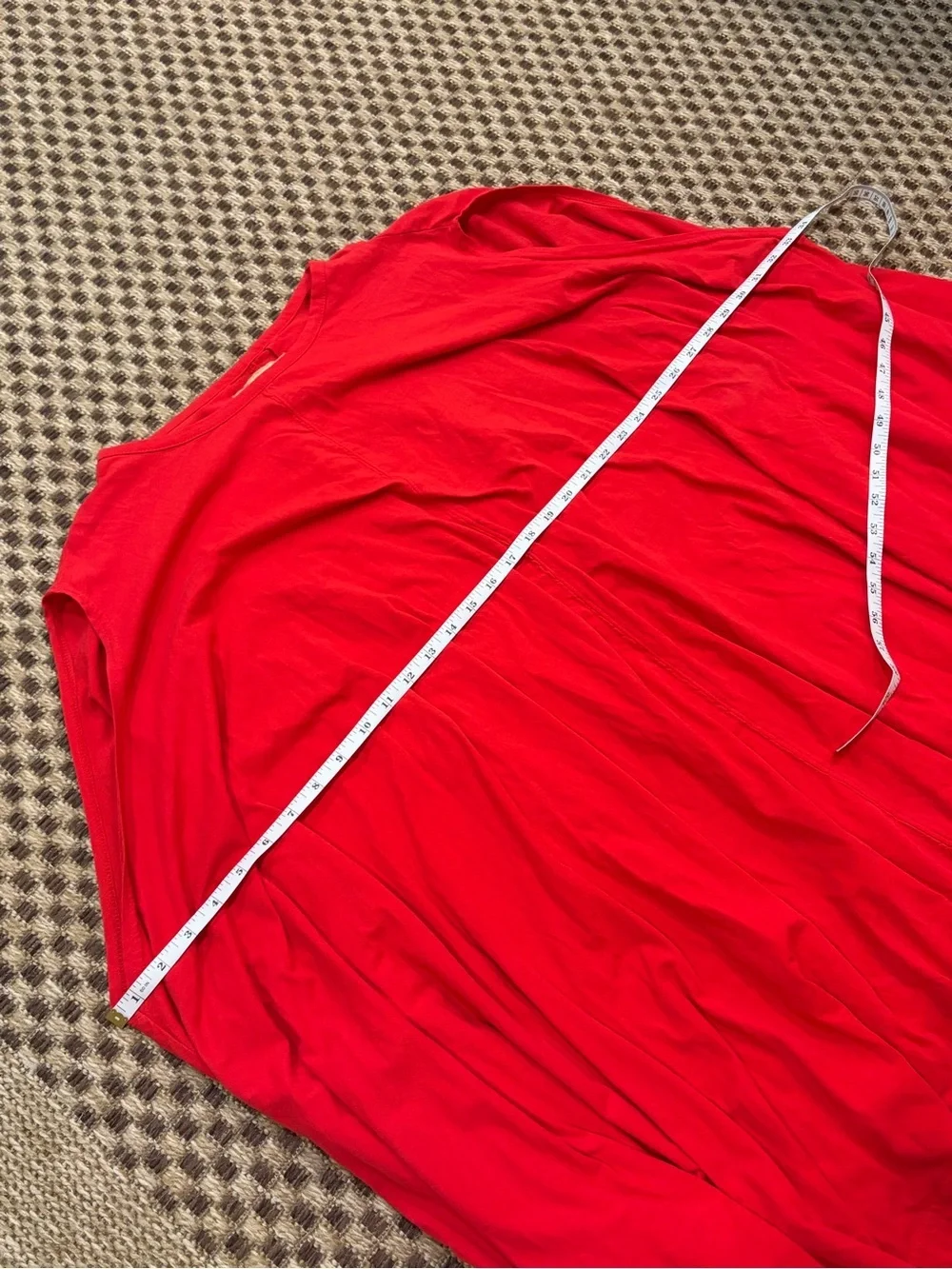 FREE PEOPLE FREEST CHERRY RED SLEEVELESS 100% Cotton TUNIC NWOT Sz XS Oversized